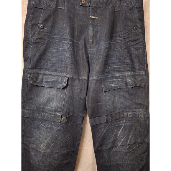 Y2K Marithe Francois Girbaud Wide Leg Baggy Jeans Men's 40x34 Shuttle Tape Cargo - Picture 8 of 14